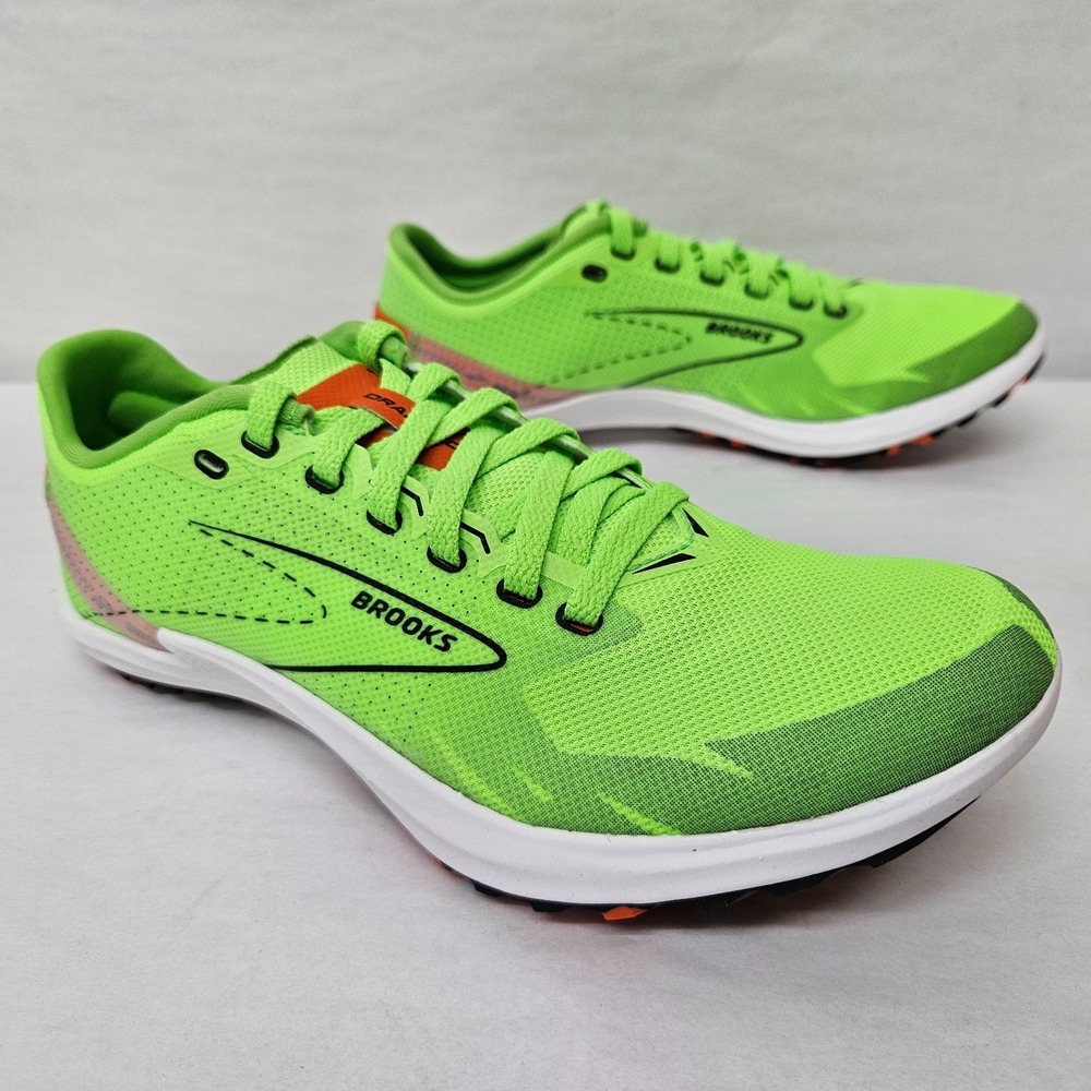 Brooks Draft XC Racing Spikes 1000391D308 Green Gecko Red Orange Women Size‎ 6.5